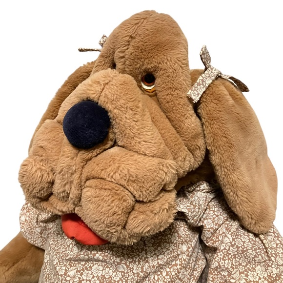 Wrinkles Brown Dog Dress Hand Puppet 28" Heritage Collection Vintage 80s - Picture 4 of 13